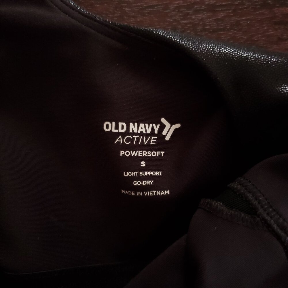 Old Navy metallic black longline sports bra XS - Picture 7 of 12